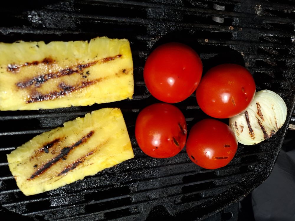 Gegrilde groenten en mais